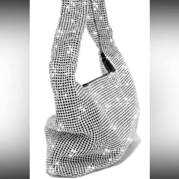 NWT Kiari Silver Embellished Tote - Picture 5 of 8